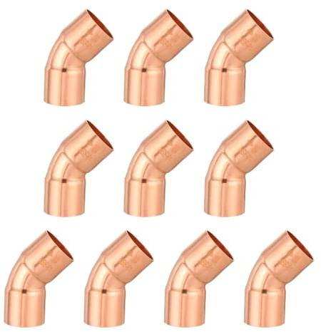 10Pcs EFIELD 3/4 C X C Short Radius Copper 45 Degree Elbow(COPPER060-10)