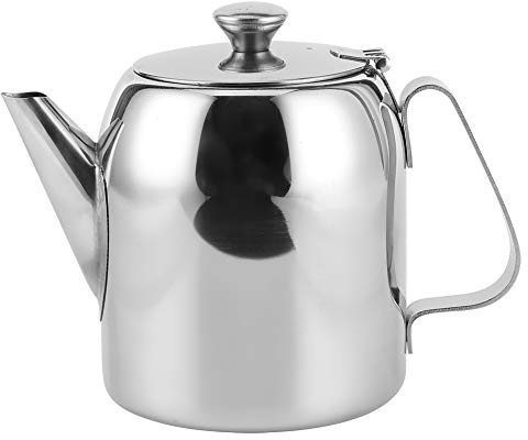 Leopacat Teekanne Edelstahl, Teapot Stainless Steel Tea Kettle Mirror, Edelstahl Teekanne, Langlebiges Kaffeekanne Kaltwasserkrug Wasserkocher Teekessel Teebereiter mit Kurzem Auslauf