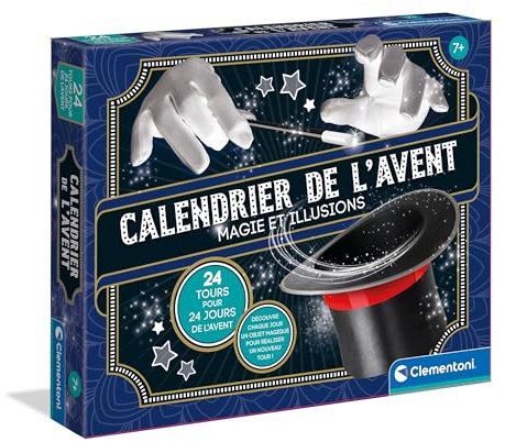 Clementoni | Adventskalender Magie und Illusionen | Kinder 7 Jahre + | Set 24 Zaubertricks | Zauberlehrlinge | illustriertes Handbuch | entwickelt Vertrauen & Kreativität