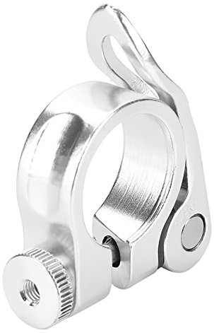 Acouto Fahrrad-Sattelklemme für 25,4-mm-Sattelstützen, aus Aluminiumlegierung (Silver)