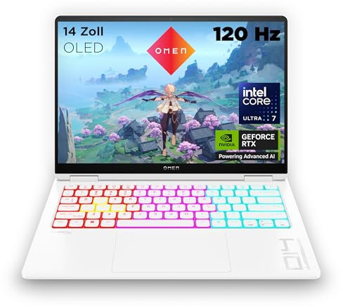 HP Omen Transcend Omen 14-fb0297ng 14 2880 x 1800 Pixel Intel Core Ultra 9 32GB 1000GB SSD NVIDIA GeForce RTX 4070 Windows 11 Home