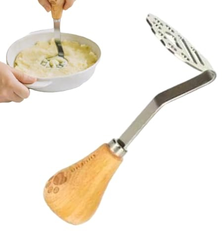 Aplastador de patatas de acero inoxidable, herramienta de puré de patatas en forma de pata, herramienta trituradora de aguacate, herramienta de cocina integrada para patatas, aguacates, frijoles