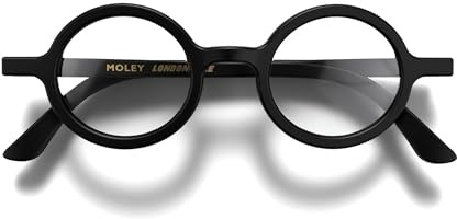 LONDON MOLE® Moley gafas de lectura | Lectores geniales de forma redonda | Hombre y mujer unisex | Bisagras de resorte | 3.5+ 4.0+