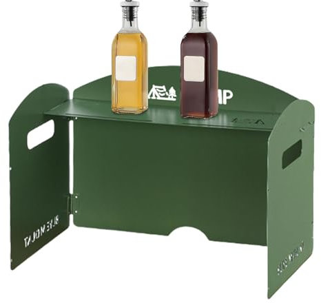 Paravento per fornello da campeggio, Paravento per fornello - Parabrezza pieghevole per stufa portatile, da campeggio leggeri Scudo da cucina per esterni resistente al calore