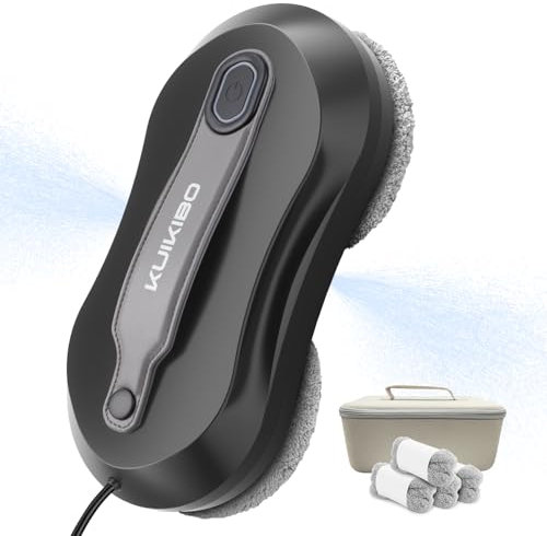 KUIKIBO Robot Laveur de Vitres 3500Pa avec Pulvérisation d'eau, Robot Nettoyeur de Vitres pour Fenêtres à Cadre ou sans Cadre, Nettoyage Automatique de Fenêtres,