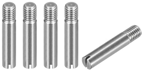 QUARKZMAN 5Pcs M10 x 50mm Perno Cilindrico Scanalato Spina Perno per Mobili | 304 Acciaio Inossidabile, Filettatura Esterna, di Posizionamento, Armadi