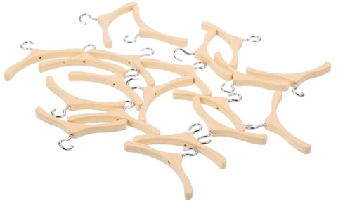 Supvox 20 Mini Appendiabiti in Legno Per Casa Delle Bambole Accessori Per Grucce Per Vestiti Miniature Piccole E Realistiche Per Decorazioni E Scene in Miniatura