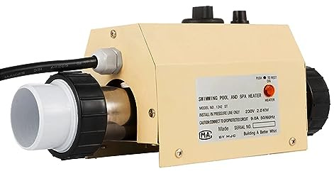 ZKLGS Poolheizung Elektrisch, 3KW elektrischer Warmwasserbereiter-Thermostat for Schwimmbad-Badewanne, SPA-Badewanne for Massage-Whirlpool(3000W)
