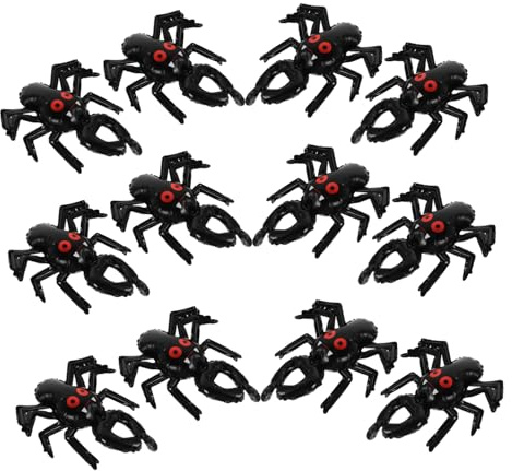 FIXOSHEE 20pcs Halloween Foil Wristband Balloons Spider Design Party Decorations for Themed Events and Holiday Celebrations Interactive and Portable Birthday and Bridal Shower Supplies