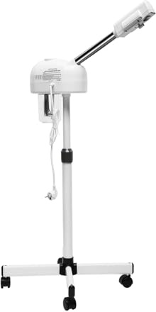 Evaporatore per sauna facciale, 220 V, 500 W, funzione di ozono per la pulizia dei pori, 8 minuti, riscaldamento rapido a testa singola, con serbatoio dell'acqua da 30 ml, anti-sovratemperatura