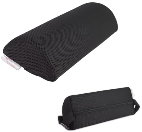 COIL Cojín lumbar, ortopédico, cojín ergonómico para la espalda, cojín de asiento, cojín de espuma viscoelástica para piernas con funda transpirable, para oficina, coche y hogar (35 x 13 x 6 cm)