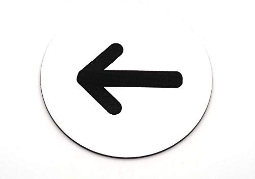 Pfeil - Türschild Sticker Hinweis-Schild | Rund 9,5cm | selbstklebend