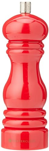 MasterClass Macinapepe o macinasale con tappo intercambiabile, plastica, rosso, 17 cm
