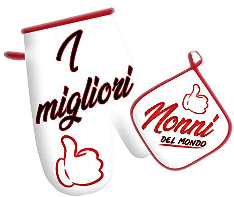 Guantone+Presina Personalizzato Il Miglior/La Miglior Nonno/a Del Mondo Idea Regalo per i Nonni (Nonni)