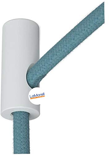 Merlotti Cavi Wand- und Deckenpins - Weiß, Schwarz and Transparent für Textilkabel. 5/10 Stück. Made in Italy