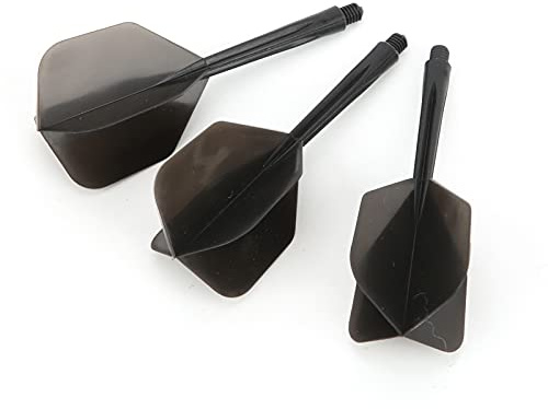 3 Stück Dartschäfte und Flights, Dartschäfte und Flights Integrierter Dart und Flights für 2BA Dart Barrels mit Gewindedurchmesser Ersatz für Integrated Dart(Schwarz)