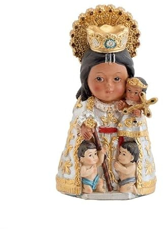 Figura Virgen de los Desamparados Infantil Resina Pintada a Mano 9 cm