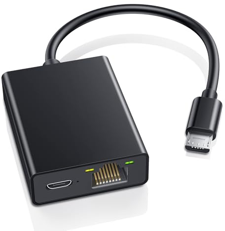 ZEXMTE Ethernet-adapter för Fire TV Stick, Micro USB till RJ45 Ethernet-adapter, Firestick nätverksadapter kompatibel med Fire TV-dongel 2/3/4K/4K Max, Chromecast Ultra