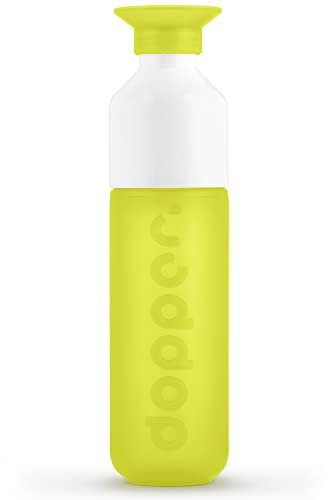 Dopper Original Trinkflasche Seahorse Lime 450ml - BPA-freie Flasche, Auslaufsicher, Wiederverwendbar, Schmal, Leicht - Wasserflasche für Sport, Fitness, Schule, Outdoor & Büro