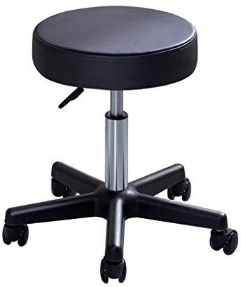 Hocker auf Rädern, Kleiner Arbeitshocker, Computerstuhl, Arbeitsstuhl, gepolstertes Kissen, leise Rotation, Krankenhaus, Labor, Schönheitssalon, Salon, Werkbank, 2 Stile (Size : S) Marriage