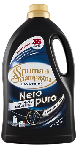 Spuma di Sciampagna Nero Puro Liquid Laundry Detergent for Blacks and Dark Colors, 1620 ml, 36 Washes
