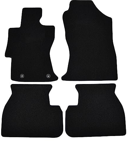 J&J AUTOMOTIVE | Premium schwarz Fußmatten Autotepiche Passend Für XV ab 2018 4 tlg, Genaue Passform, rutschfeste Untregrund, mit Befestigungen