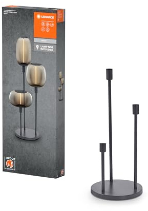 LEDVANCE Dekorativ golvlampa med E27-uttag, stort stativ (höjd 146 cm), beige, med 1,8 m strömkabel, perfekt matchande OSRAM 1906 LED-lampa finns tillgänglig separat