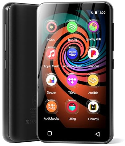 Innioasis Lecteur MP3 160 Go avec Bluetooth et WiFi, Lecteur de Musique avec Spotify,écran Tactile 4 Android MP4 Lecteur MP3 pour Enfants avec Libby, Audible, Spotify Kids (Gris)