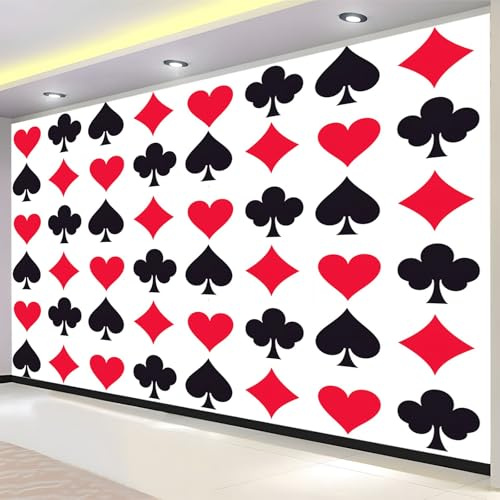Générique Art Papier Peint Intissé Jeu De Cartes À Jouer, Cartes De Jeu Papier Peint Photo 300x210cm, pour Fresque Murale 3D HD pour Salon Chambre Cuisine
