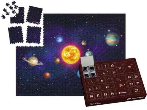 puzzleYOU: Puzzle-Adventskalender | „Buntes Sonnensystem mit neun Planeten“ – aus der Puzzle-Kollektion Astronomie