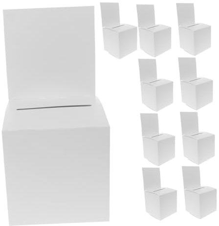 Warmhm 10pcs Paper Raffle Ticket Boxes for Party Voting Graduation Storage Bin