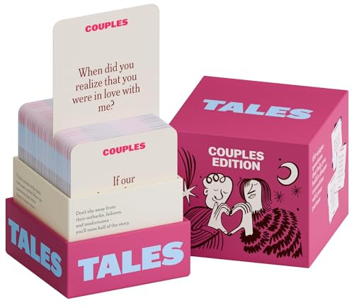 TALES Conversation Starter Cards, Couples Edition, Perfect for Couples Games for Adults, Date Night Ideas, Gifts, Anniversaries, and Quality Time Together, Prompts for Deeper Connection, 150 Cards