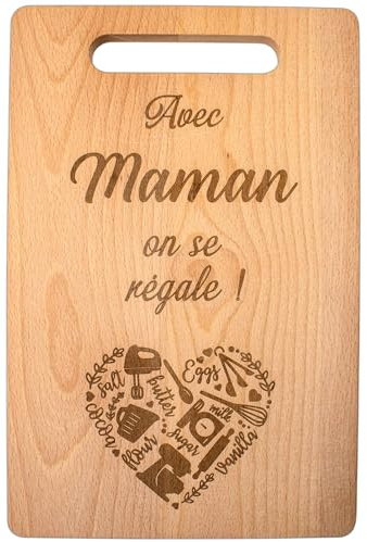 ERNESTINE - Planche à découper Maman - Idée cadeau fête des mères anniversaire Noël pour les mamans - planches apéro personnalisée - idées cadeaux cuisine mère anniversaires famille
