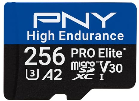 PNY 256GB PRO Elite High Endurance C10 U3 V30 A2 microSDXC Speicherkarte