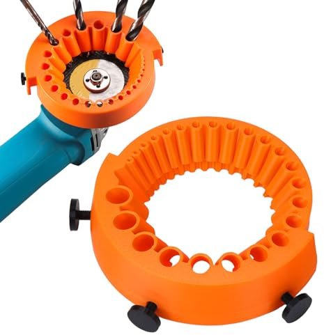 Drill Bit Sharpener, 1 Pcs Drill Sharpener, Angle Grinder Drill Bit Sharpeners for 2 to 13 Mm Drill Bits for Grinding 125 Mm Grinder(Orange)
