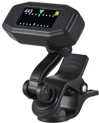 -Gitarren -Tuner -Clip auf Chromatic Gitarre Bass Violin Ukulele TFT Farbbildschirm Dynamisches Display wieder aufladbare tragbare Gitarrentuner mit faltbarem rotierenden Clip