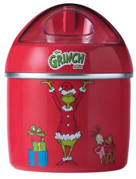 The Grinch from Daewoo Electricals UK Ice Cream Maker, 400ml Capacity, Single Switch Operation, Red, 21H x 16.3W x 16.3D cm, 1.8kg, Model SDA2794GE