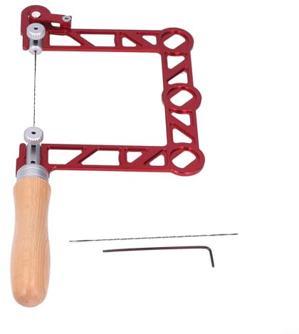 Pumixiy Sega a scorrimento portatile per lavorazione del legno e creazione di gioielli con telaio a forma di U e lama in lega di acciaio resistente all'usura per tagli puliti e precisi (10,2 cm)