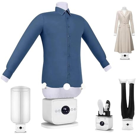 DPLWJPP Bügelpuppe Hemdenbügler & Bügelmaschine für Hemden,Blusen,T-Shirts,Hosen,Entfernt Falten Und Desodoriert,Inklusive Kleider/Hosen/Rock-Mannequins