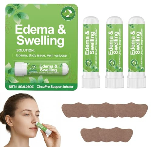 3 Pcs Inhalierstift,Nasal Stick,Inhalierstift Für Die Nase,Inhalo Nasal Stick,Inhalationsstift Nase,Naseninhalator Stift,Minze-Aromatherapie Inhaler Stick,Sorgt Kühles Gefühl,mit 5 Nasenpflaster