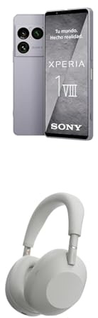 Sony Xperia 1 VIII - Pantalla OLED HDR FHD+ de 6,5 19,5:9 120Hz, Triple cámara con Nuevo teleobjetivo, Xperia AI, Batería 2 días, Audio 3,5 mm, Dual SIM, Plata Iolita + WH1000XM6
