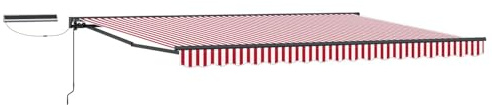 fsahslih Store électrique à bras articulé - 4,5 x 3,5 m - Demi-cassette - Auvent de terrasse motorisé - Anthracite - Avec télécommande et manivelle - Protection solaire robuste pour jardin et terrasse