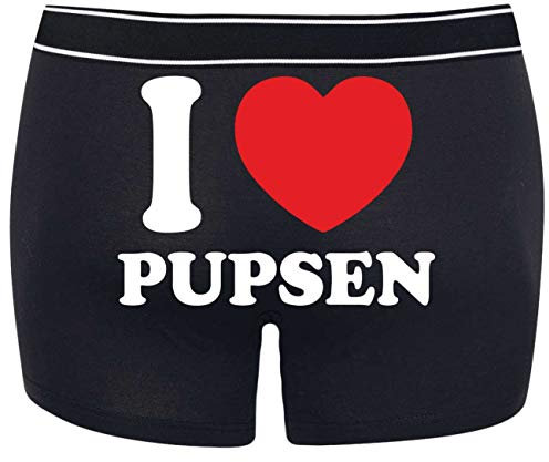 Spaß Kostet Männer Boxershort mit Spruch I Love Pupsen Größe S bix 5XL