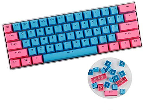 Sunzit Keycaps, 61 Keycaps Backlight Two-Color Mechanical Keypad PBT Keycap For GH60 / RK61 / ALT61 / Annie/Keyboard Poker Keys