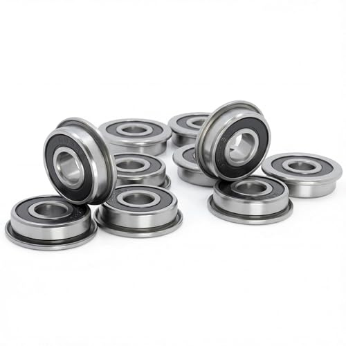 F695-2RS Kugellager, 5 x 13 x 4 mm, Flansch, Miniatur-F695-RS Rillenkugellager F695RS für Voron Mobius 2/3 3D-Drucker, 10 Stück