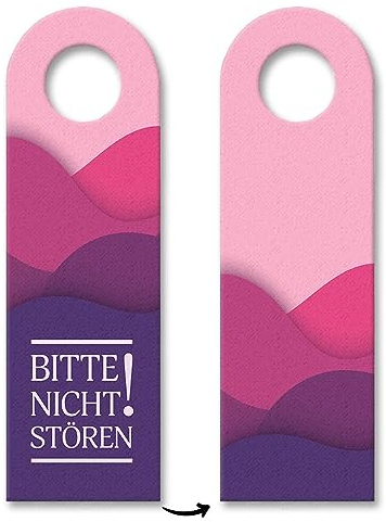 trendaffe - Bitte Nicht stören! Türhänger mit Muster Purple Waves Bürotüre Zimmertüre Büro