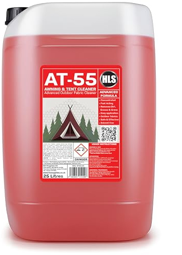 25L AT-55 Caravan Awning & Tent Cleaner | Outdoor Fabric Cleaner | Extend Life of Outdoor Fabrics | Perfect for Parasol, Gazebo and Outdoor Fabric | Available in 1L, 5L, 20L, 25L
