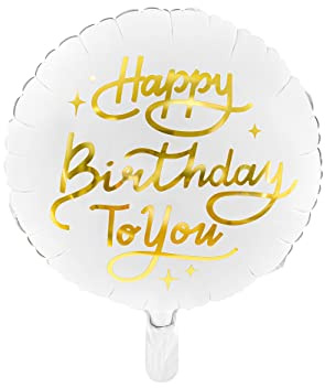 Feliz Cumpleaños A You Oro 35cm Mate Globo Metalizado FB58 para Classy Fiestas Y Original Fiestas Con Confident Visual Impacto