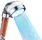 Cabezal de ducha LED de filtración iónica, filtro de alimentación iónico con perlas, alta presión, ahorro de agua, 7 colores cambiantes, luz para fijar la piel seca y el cabello, para