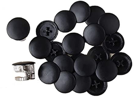 Plastic Screw Cover Cap, Phillips Screw Head Protection Decoration Cap for Furniture, Black, 100 Pcs